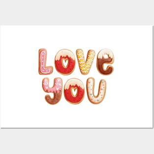 Love You Cookie Art Posters and Art